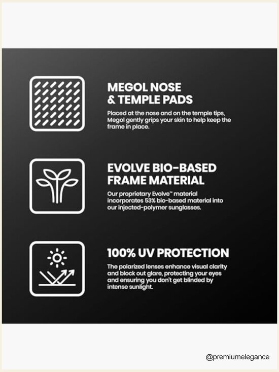 Polarized Sunglasses Medium Fit Square Frame UV Protection